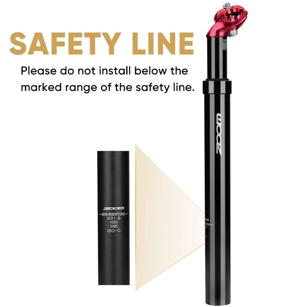 ZOOM Bike Suspension Seatpost Shock Absorber Seat Tube For MTB With Multiple Diameter Options 4