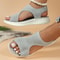 Women Mesh Platform Wedge Sandals With Open Toe And Lightweight Design For Summer 2024 Casual Comfo 9