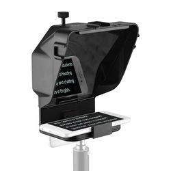 andoer smartphone teleprompter with remote and holder for video recording and live streaming