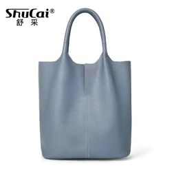 genuine leather soft cowhide tote bag with large capacity for women commuting travel or daily use