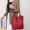 Genuine Leather Soft Cowhide Tote Bag With Large Capacity For Women Commuting Travel Or Daily Use 13