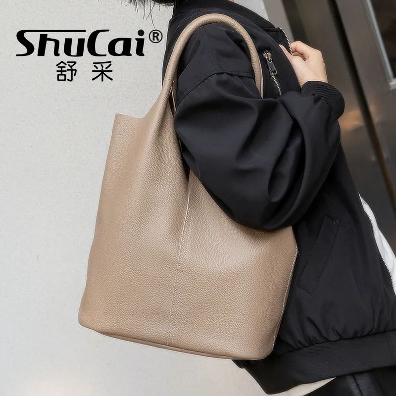 Genuine Leather Soft Cowhide Tote Bag With Large Capacity For Women Commuting Travel Or Daily Use 3
