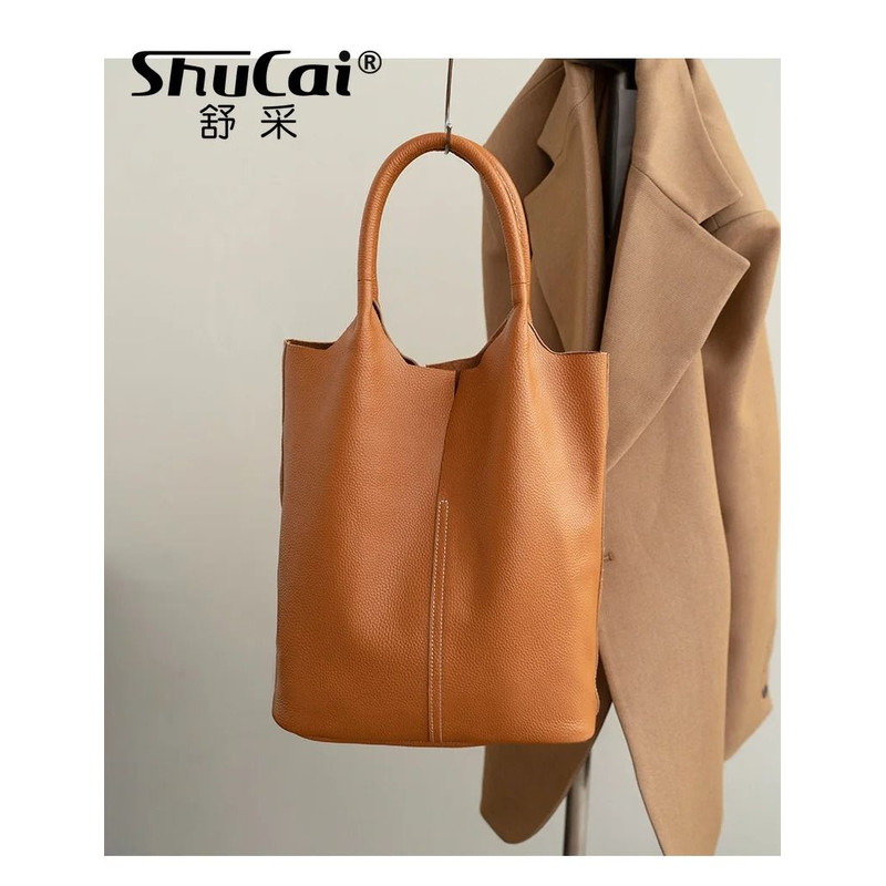 Genuine Leather Soft Cowhide Tote Bag With Large Capacity For Women Commuting Travel Or Daily Use 4
