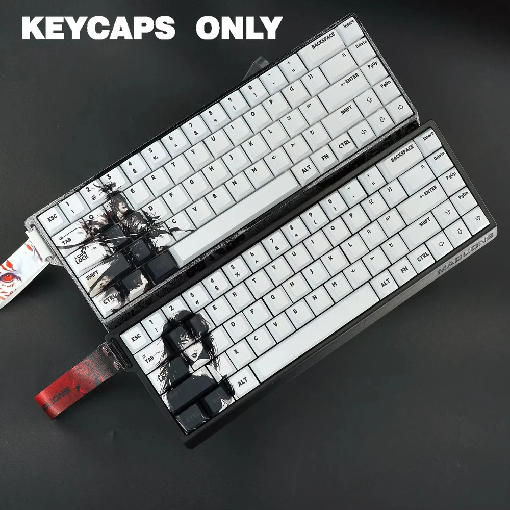 NPKC Cherry Profile Anime Keycap Set For 60 And 65 Percent Mechanical Keyboards With PBT Caps 0