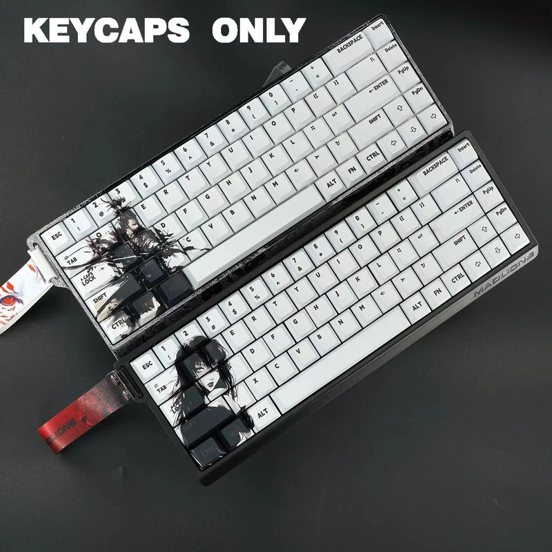 NPKC Cherry Profile Anime Keycap Set For 60 And 65 Percent Mechanical Keyboards With PBT Caps 0