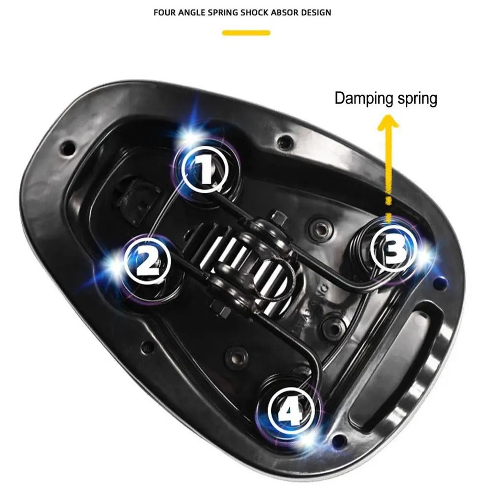 Soft Wide Mountain Bike Saddle With Spring Suspension And Breathable Cushion For Outdoor Riding 2