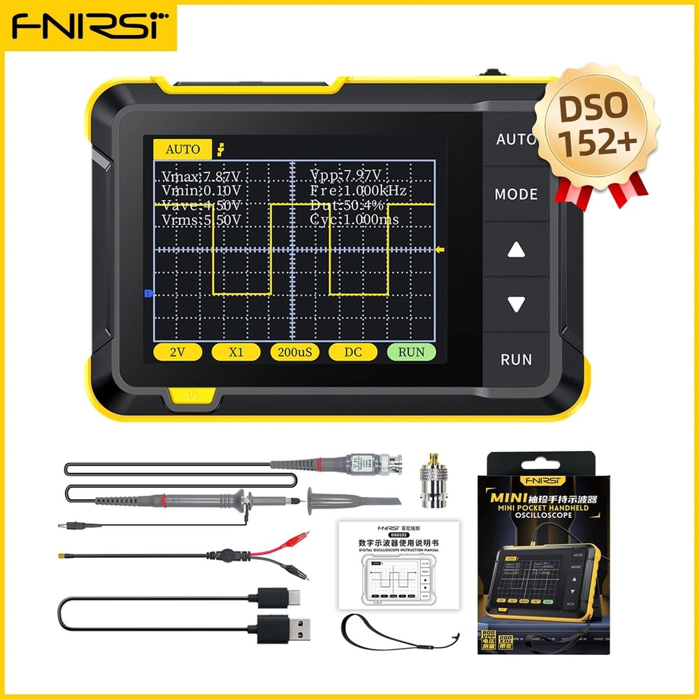 FNIRSI Mini Handheld Digital Oscilloscope With 10MHz Bandwidth For Electronic Repair And Diagnostic 10