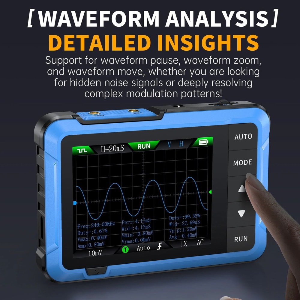 FNIRSI Mini Handheld Digital Oscilloscope With 10MHz Bandwidth For Electronic Repair And Diagnostic 2