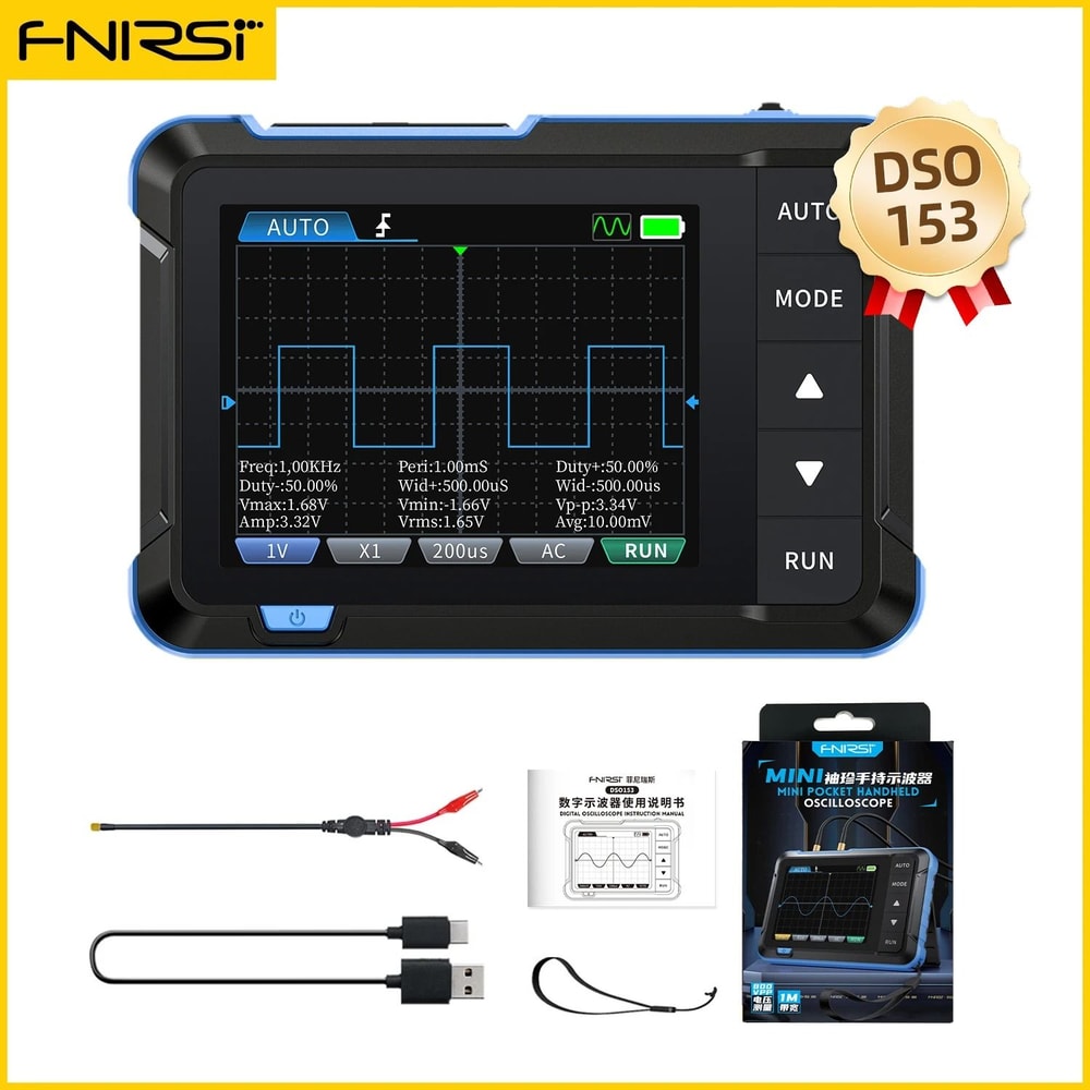 FNIRSI Mini Handheld Digital Oscilloscope With 10MHz Bandwidth For Electronic Repair And Diagnostic 6
