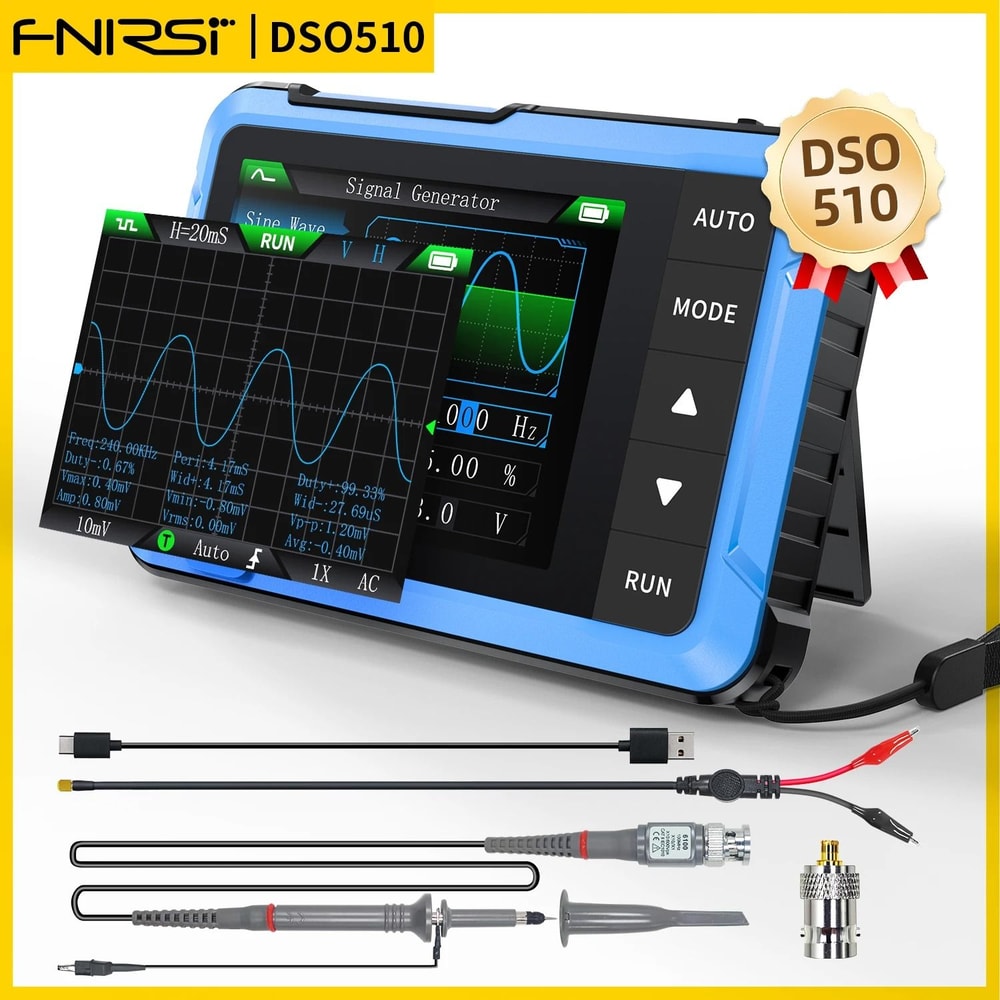 FNIRSI Mini Handheld Digital Oscilloscope With 10MHz Bandwidth For Electronic Repair And Diagnostic 7