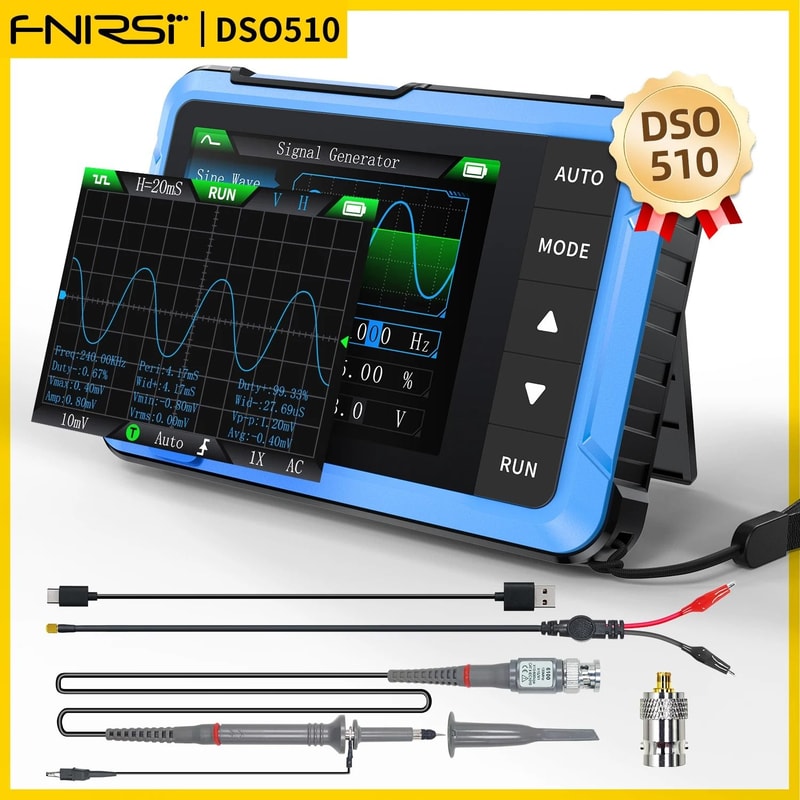 FNIRSI Mini Handheld Digital Oscilloscope With 10MHz Bandwidth For Electronic Repair And Diagnostic 7