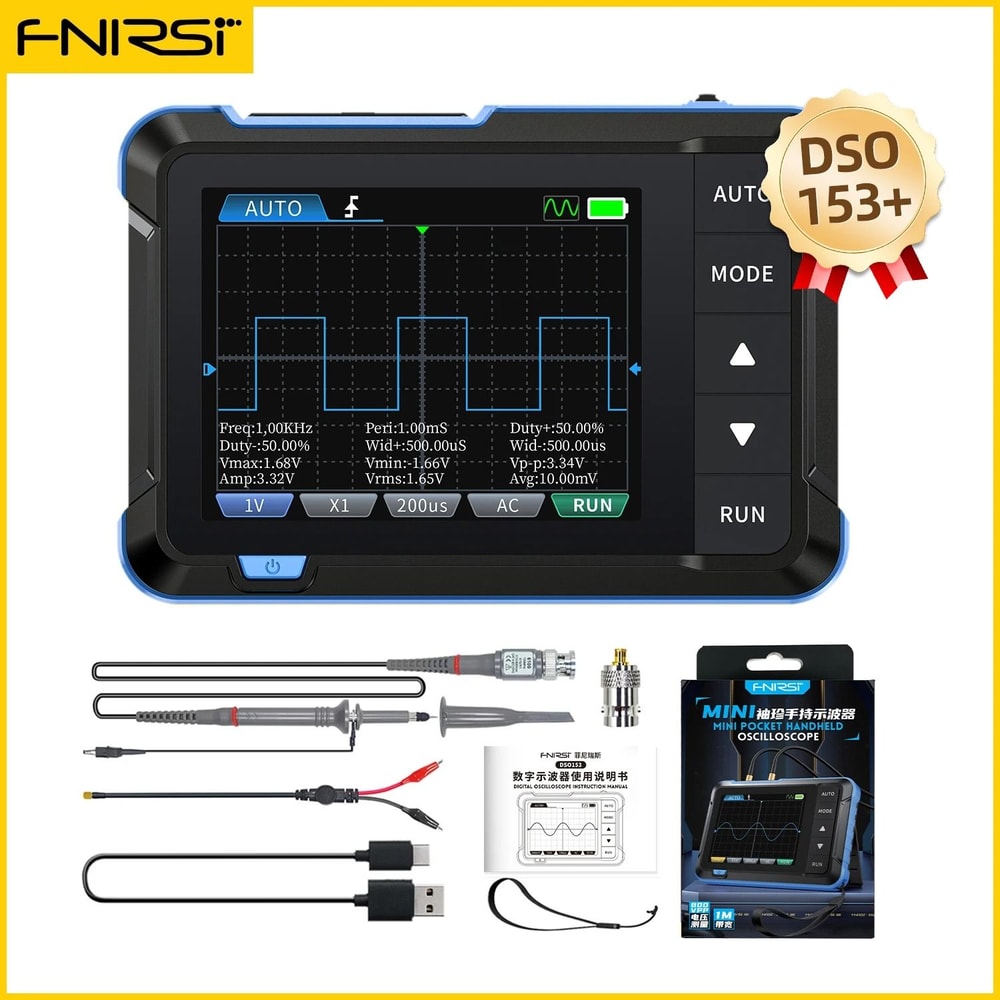 FNIRSI Mini Handheld Digital Oscilloscope With 10MHz Bandwidth For Electronic Repair And Diagnostic 8