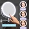 8 Inch Wall Mounted LED Makeup Mirror With USB Charging And 1X 10X Magnification For Bathroom Vanit 4
