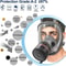 Full Face Respirator Mask With 40mm Gas Filter For Industrial Protection Against Chemical Spraying 3
