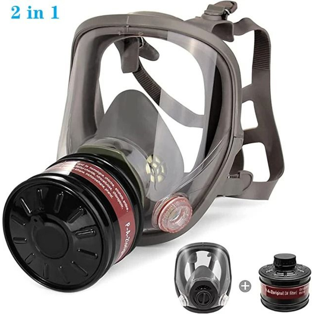 Full Face Respirator Mask With 40mm Gas Filter For Industrial Protection Against Chemical Spraying 7