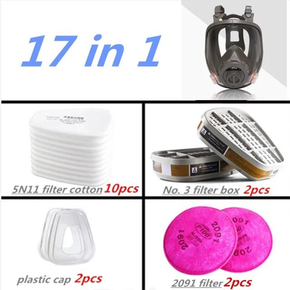 Full Face Respirator Mask With 40mm Gas Filter For Industrial Protection Against Chemical Spraying 8