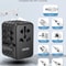 LENCENT 65W GaN Universal Travel Adapter With USB And Type C Ports For Fast Charging In EU UK USA A 4