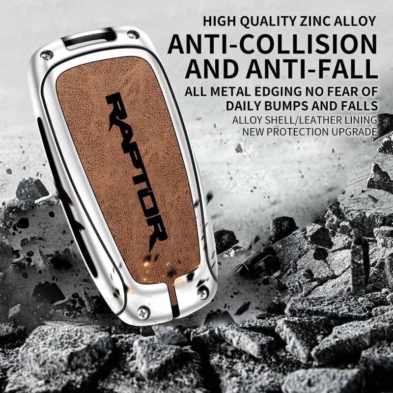 Zinc Alloy Car Key Case Cover For Ford F150 Raptor Remote Control Protection 4