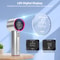 Mini Rechargeable Handheld Fan With Turbo Wind Power Digital Display And 100 Speed Settings 4