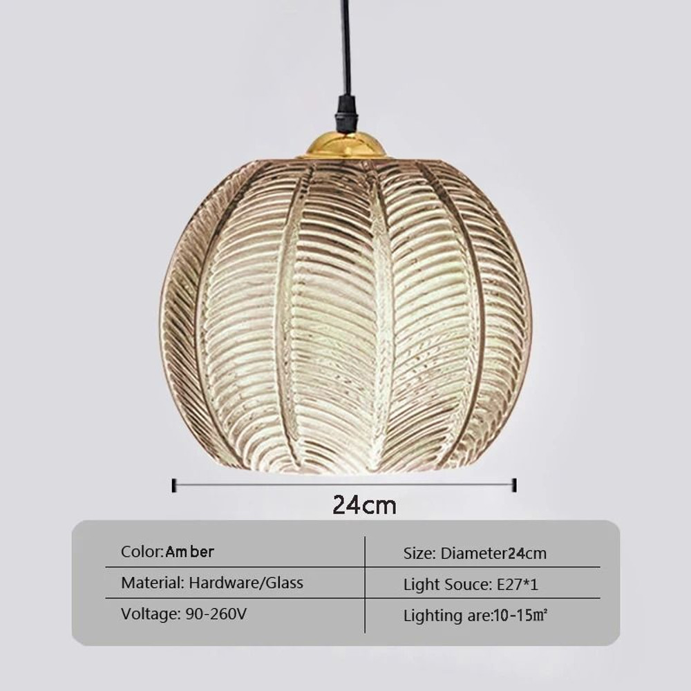 Nordic Glass Pendant Light With Green Leaf Pattern For Living Room Dining Room Bedroom Or Study 9