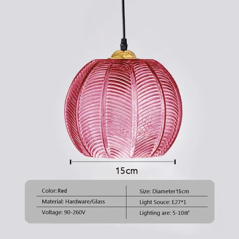 Nordic Glass Pendant Light With Green Leaf Pattern For Living Room Dining Room Bedroom Or Study 12