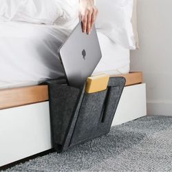 felt bedside hanging storage organizer for dorm sofa and bedroom essentials