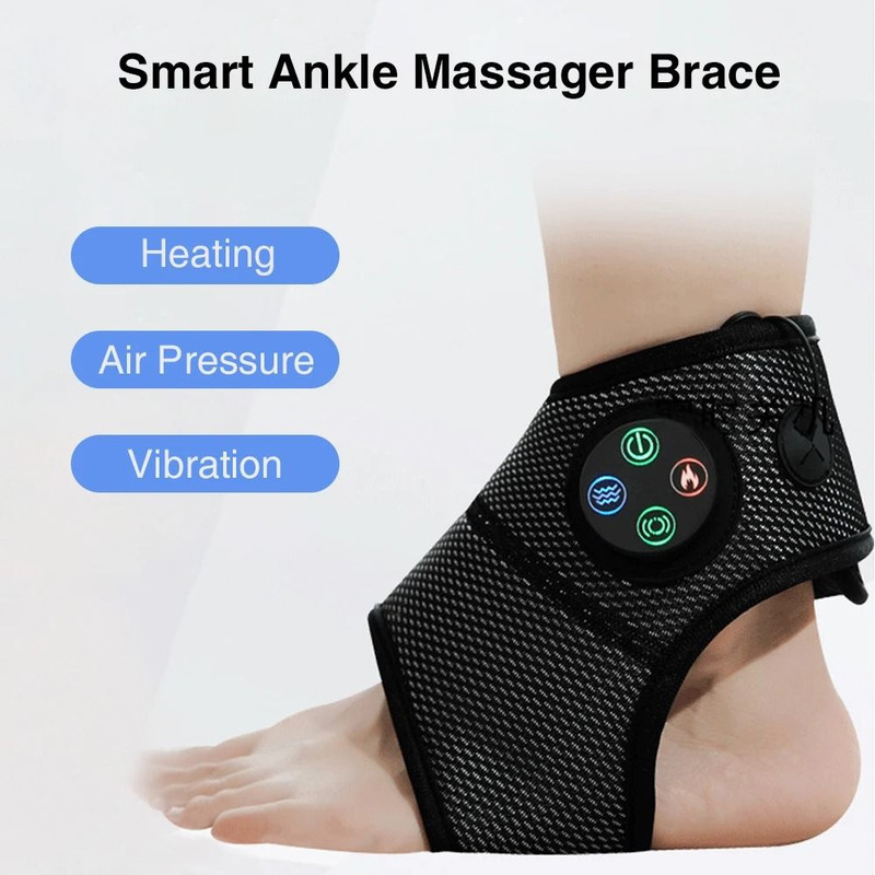 Electric Foot And Ankle Massager With Heating Vibration And Compression For Pain Relief And Joint S 0