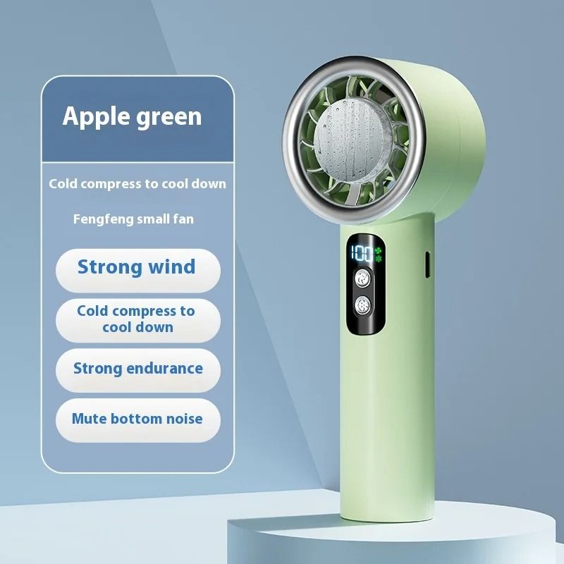 Portable Turbo Mini Fan With Ice Compress Function And Adjustable 3 Speed Settings For Personal Coo 2