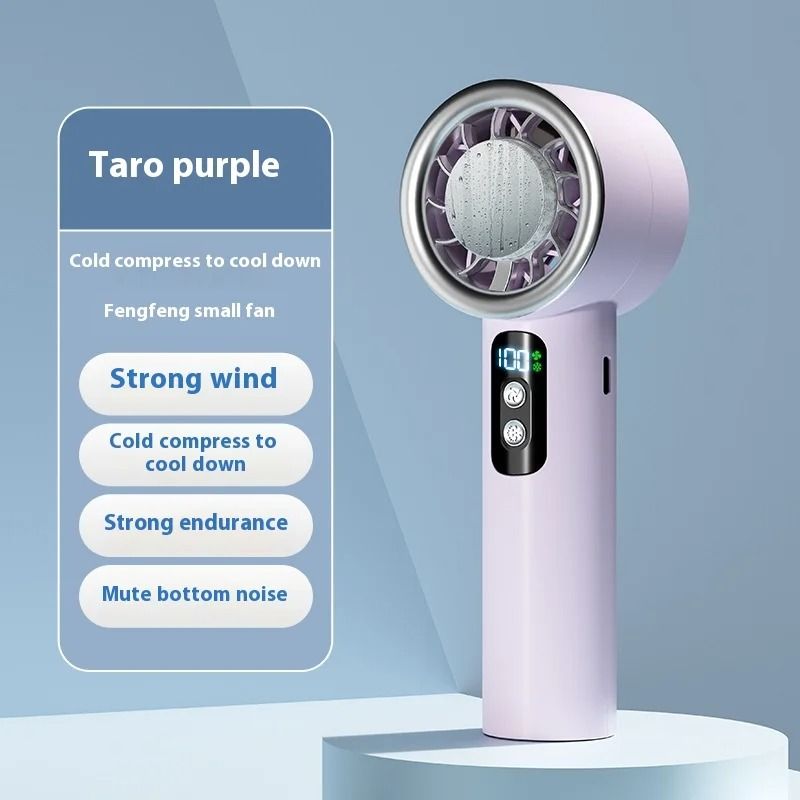 Portable Turbo Mini Fan With Ice Compress Function And Adjustable 3 Speed Settings For Personal Coo 7