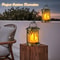 2 Pack Outdoor Flickering Flame Solar Lanterns With Hanging Design For Garden Patio Or Pathway Ligh 1