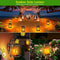 2 Pack Outdoor Flickering Flame Solar Lanterns With Hanging Design For Garden Patio Or Pathway Ligh 5