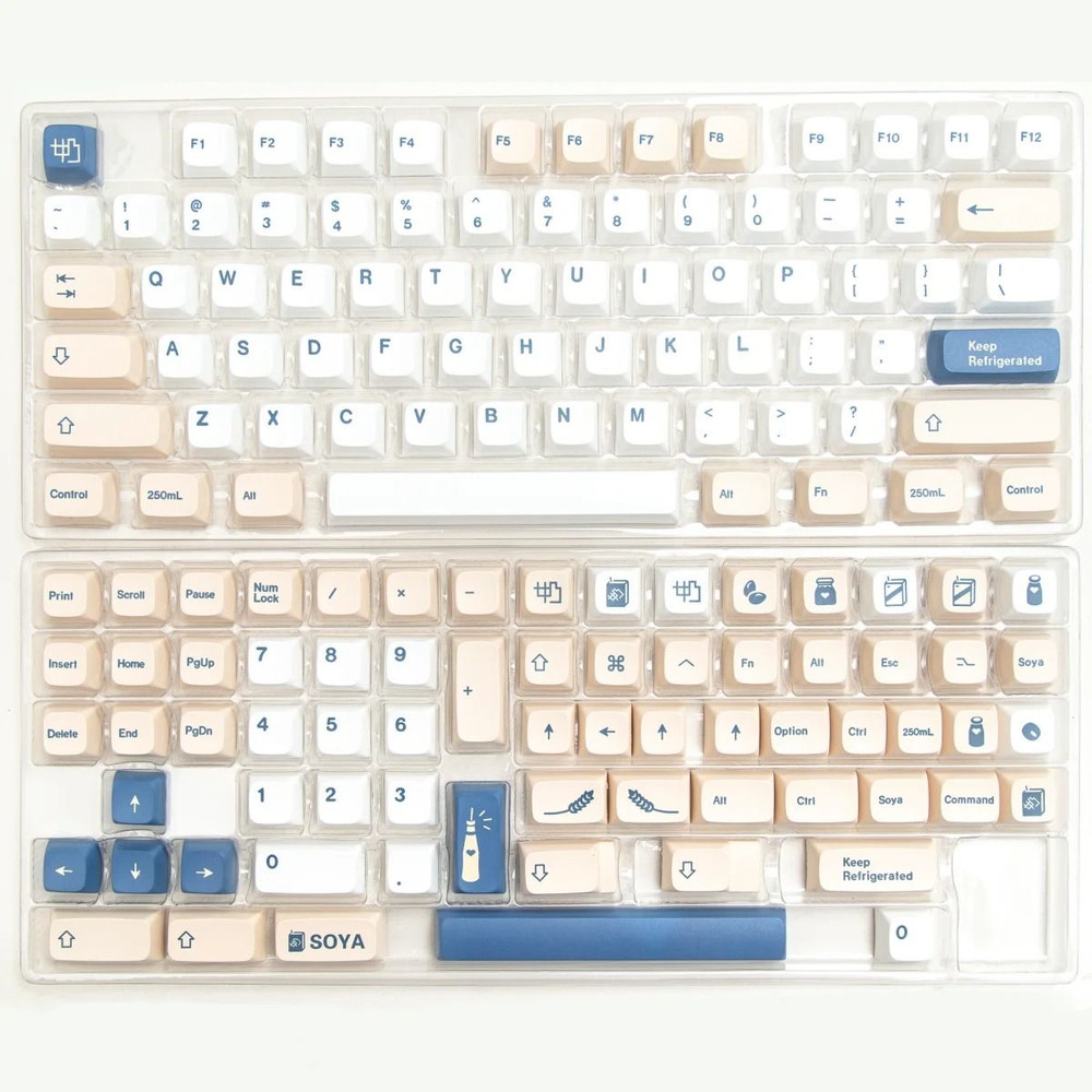 XDA Cherry OEM MOG Soy Milk PBT Keycaps For Mechanical Keyboards With 68 75 82 98 104 Layout Compat 7