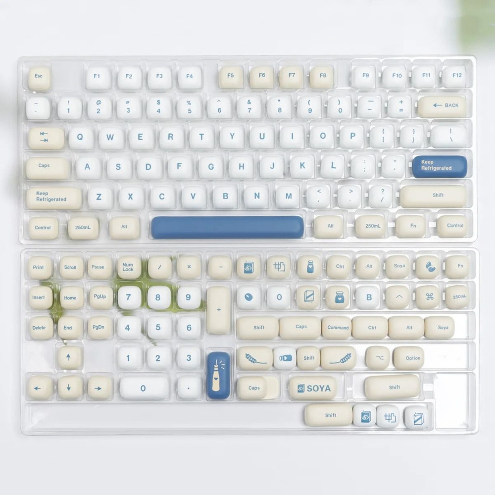 XDA Cherry OEM MOG Soy Milk PBT Keycaps For Mechanical Keyboards With 68 75 82 98 104 Layout Compat 9