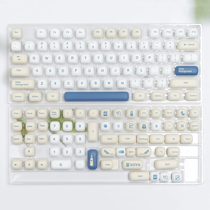 XDA Cherry OEM MOG Soy Milk PBT Keycaps For Mechanical Keyboards With 68 75 82 98 104 Layout Compat 9