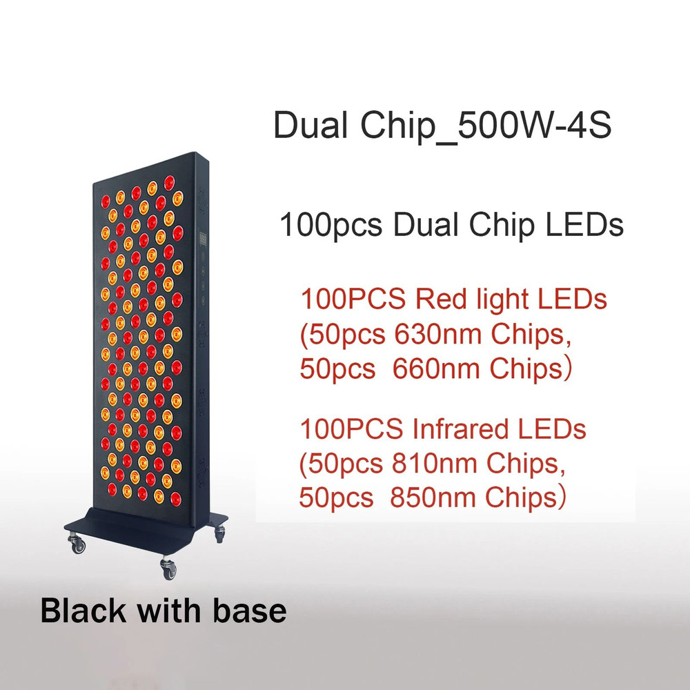 Dual Chip Red Light Therapy Panel With 630nm 660nm 810nm 850nm LED For Face And Body Skin Care And 12