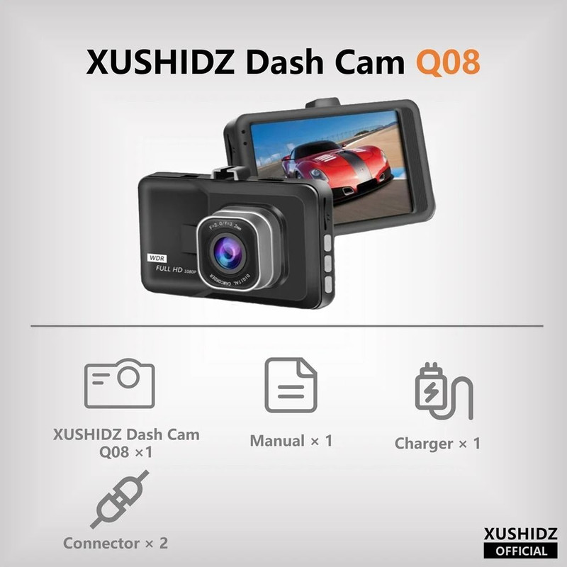 XUSHIDZ 1080P Dash Camera With Loop Recording And Night Vision For Car Video Recording And 24 Hour 6