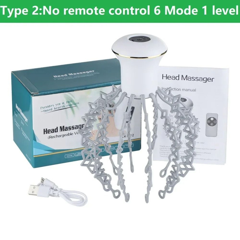 Electric Octopus Claw Scalp Massager With Hands Free Design For Stress Relief And Hair Stimulation 6