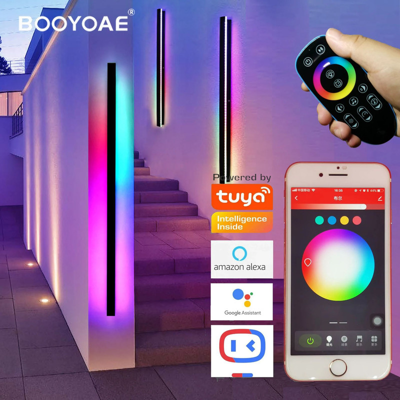 Smart RGB Outdoor Wall Light With App Control And Remote For Porch Holiday And Party Lighting 2