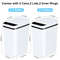 2 Pack 12L Motion Sensor Trash Cans With Lid Slim Touchless Design For Bathroom Bedroom Or Office U 2