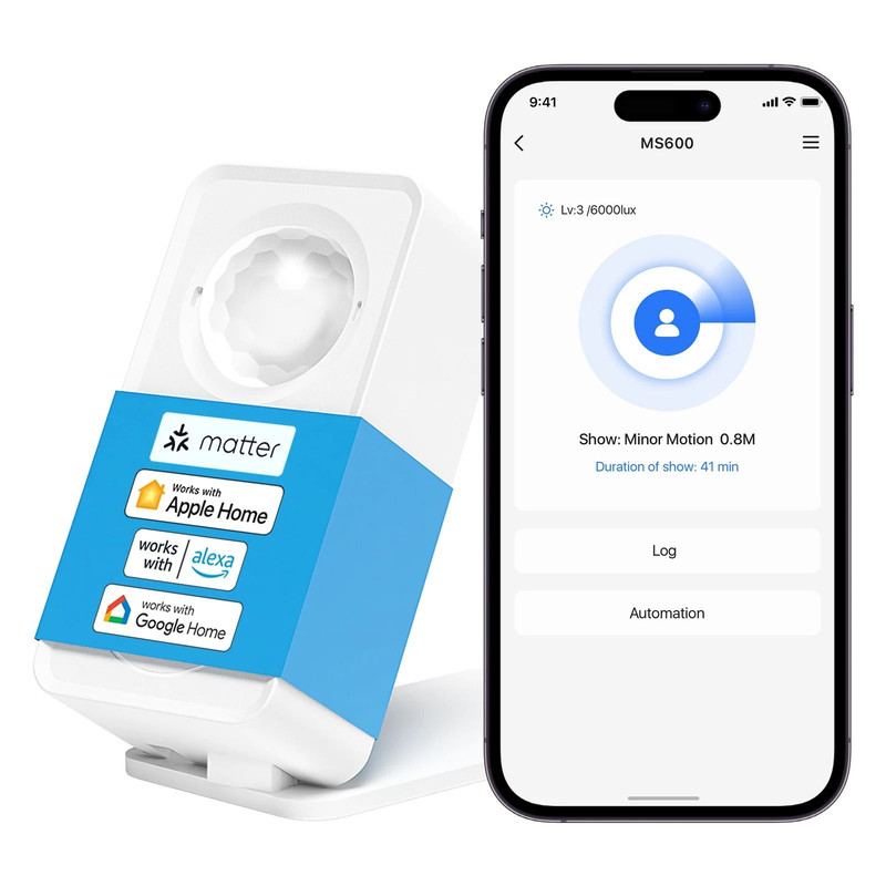 Meross Matter WiFi Human Presence Sensor With RadarBased Distance And Luminance Detection For Smart 6