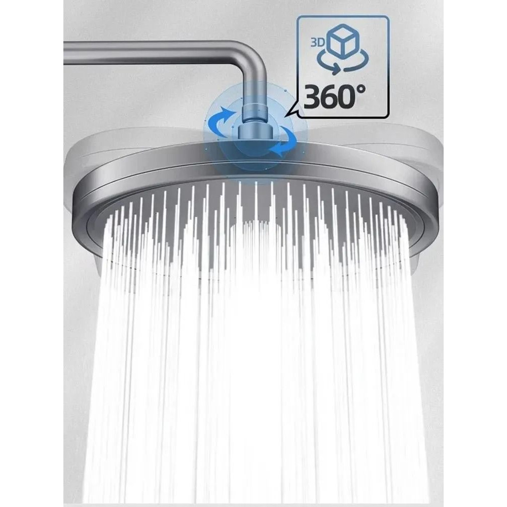 230mm Large Rainfall Shower Head With 6 Spray Modes And Supercharged High Pressure Output For Bathr 5