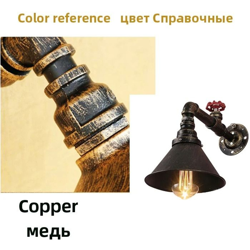 Industrial Water Pipe Wall Lamp For Loft Aisle Bar Or Cafe Home Decor 6