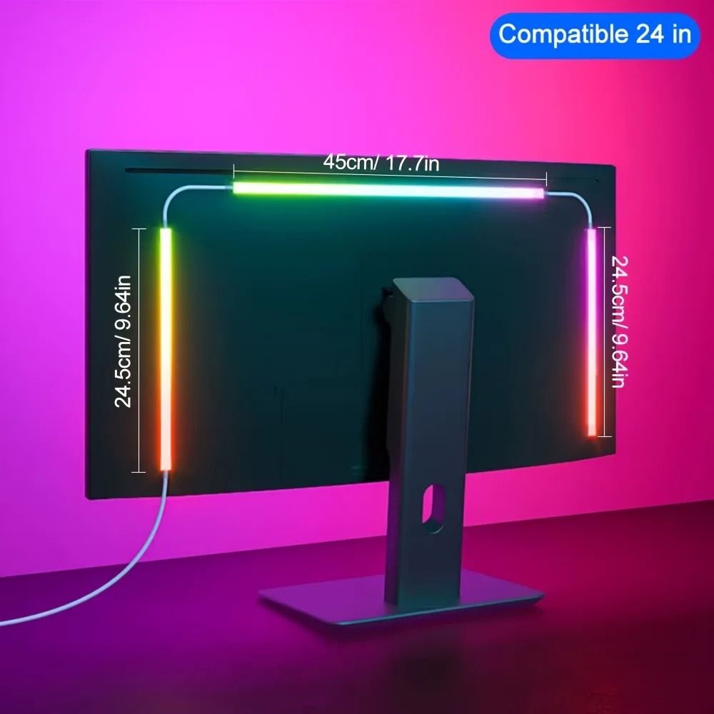 RGB Gaming Monitor LED Backlight With Music Sync And Smart App Control For PC Setup 6