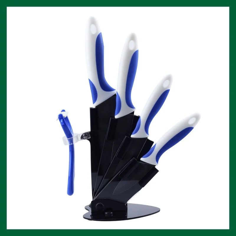 Ceramic Kitchen Knife Set With 3 4 5 6 Inch Blades Peeler And Holder For Slicing And Food Prep 18