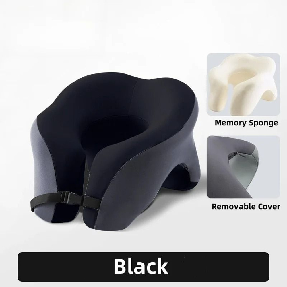 U Shaped Memory Foam Travel Pillow For Airplane Car Office And Neck Support 11