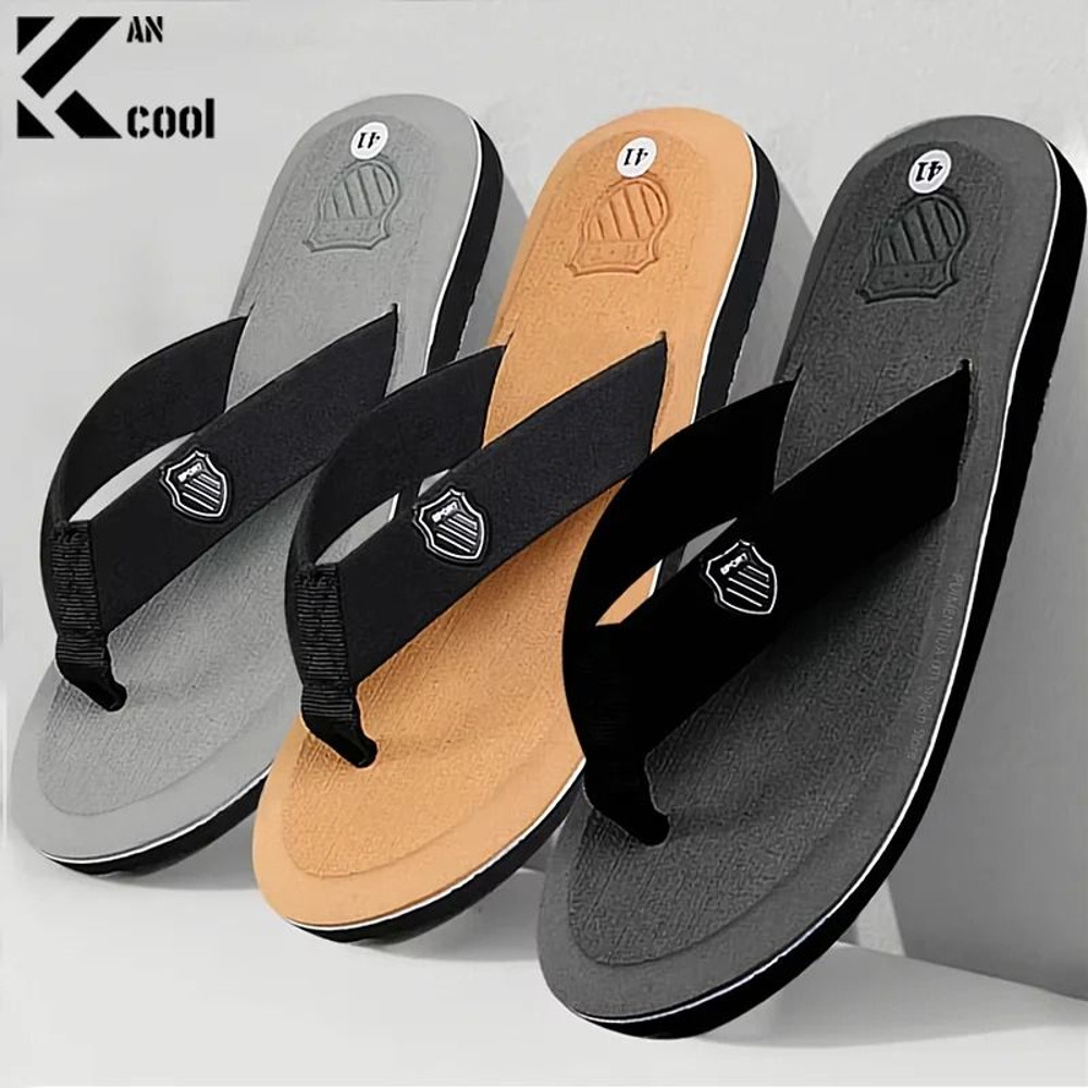 Mens Casual Non Slip Summer Flip Flops With Flat Sole For Indoor And Beach Wear 0