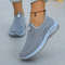 Womens Slip On Woven Sneakers With Breathable Mesh And Soft Sole Comfort 4