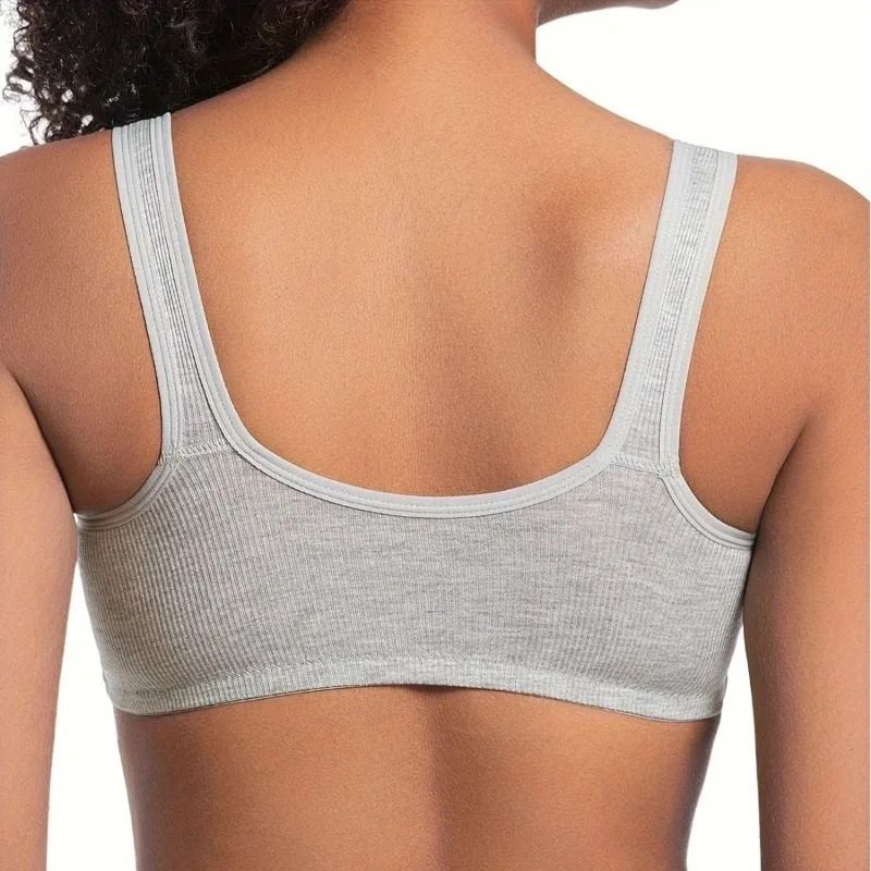 Womens Front Closure Wireless Bra With Full Coverage And Fixed Cups For Everyday Support 3