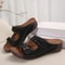 Women Wedge Sandals With Open Toe Vintage Orthopedic Support And Anti Slip Leather Sole 7