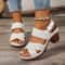 Women Platform Sandals With Cross Band And High Heel Design For Summer Wear 0